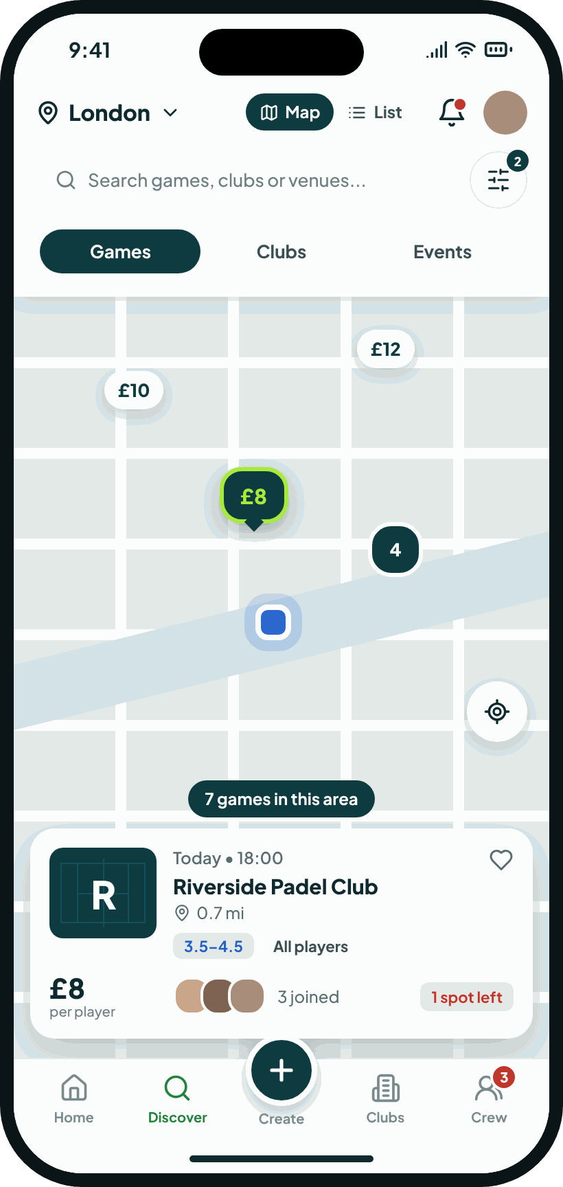 GotGame’s map, with the price of each game nearby